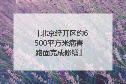 北京经开区约6500平方米病害路面完成修缮