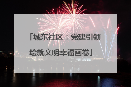 城东社区：党建引领绘就文明幸福画卷