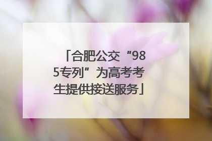 合肥公交“985专列”为高考考生提供接送服务