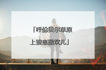 呼伦贝尔草原上狼崽撒欢儿