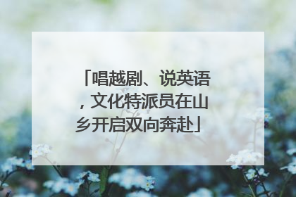 唱越剧、说英语，文化特派员在山乡开启双向奔赴