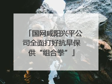 国网咸阳兴平公司全面打好抗旱保供“组合拳”