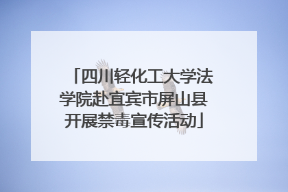 四川轻化工大学法学院赴宜宾市屏山县开展禁毒宣传活动