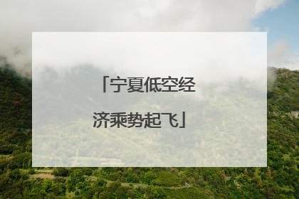宁夏低空经济乘势起飞