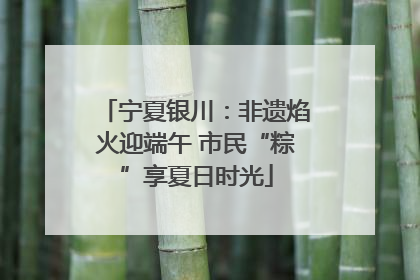 宁夏银川：非遗焰火迎端午 市民“粽”享夏日时光