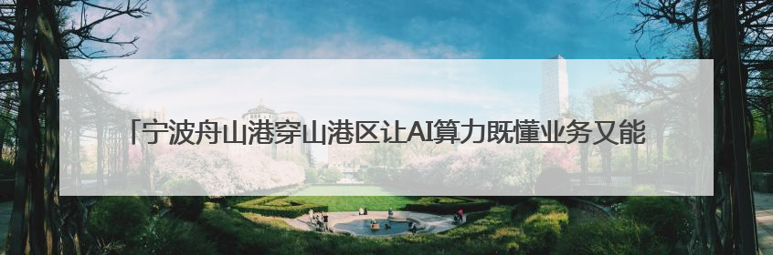 宁波舟山港穿山港区让AI算力既懂业务又能决策 20年的数据“喂”出更聪明的港口