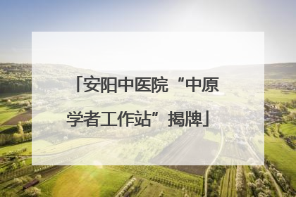 安阳中医院“中原学者工作站”揭牌