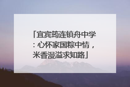 宜宾筠连镇舟中学：心怀家国粽中情，米香漫溢求知路