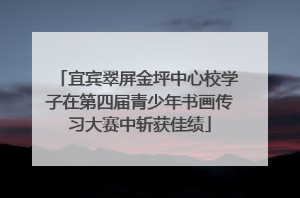 宜宾翠屏金坪中心校学子在第四届青少年书画传习大赛中斩获佳绩