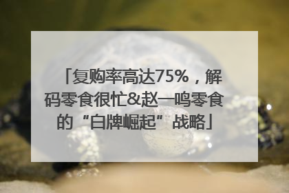 复购率高达75%，解码零食很忙&赵一鸣零食的“白牌崛起”战略