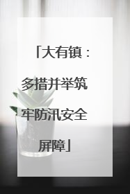 大有镇：多措并举筑牢防汛安全屏障
