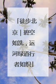 徒步北京｜碧空如洗，运河绿道行者如织