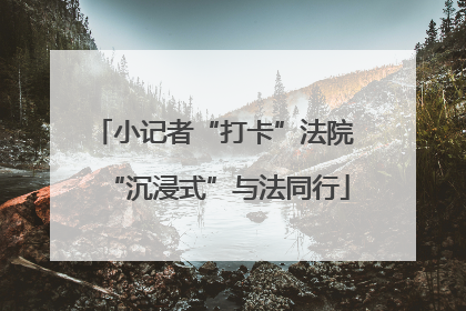 小记者“打卡”法院 “沉浸式”与法同行
