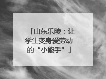 山东乐陵：让学生变身爱劳动的“小能手”