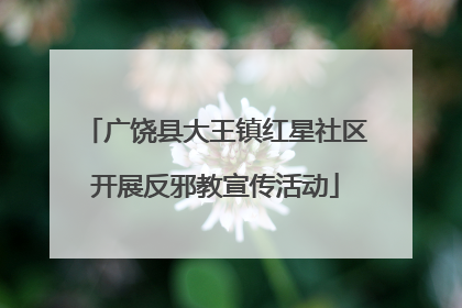 广饶县大王镇红星社区开展反邪教宣传活动