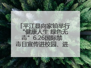 平江县向家镇举行“健康人生 绿色无毒”6.26国际禁毒日宣传进校园、进社区活动