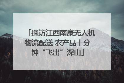 探访江西南康无人机物流配送 农产品十分钟“飞出”深山