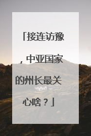 接连访豫，中亚国家的州长最关心啥？