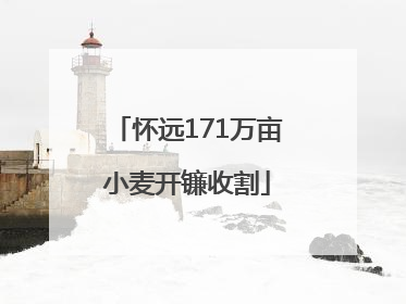 怀远171万亩小麦开镰收割