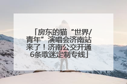 房东的猫“世界/青年”演唱会济南站来了！济南公交开通6条歌迷定制专线