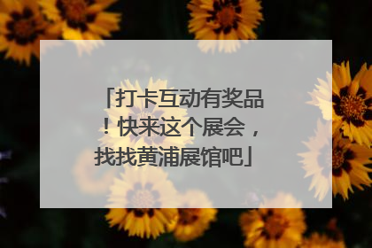 打卡互动有奖品！快来这个展会，找找黄浦展馆吧