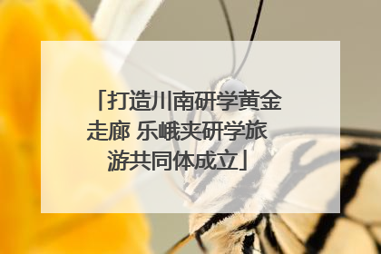 打造川南研学黄金走廊 乐峨夹研学旅游共同体成立