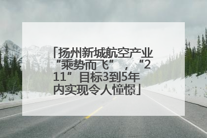 扬州新城航空产业“乘势而飞”，“211”目标3到5年内实现令人憧憬