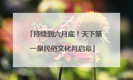 持续到六月底！天下第一泉民俗文化月启幕