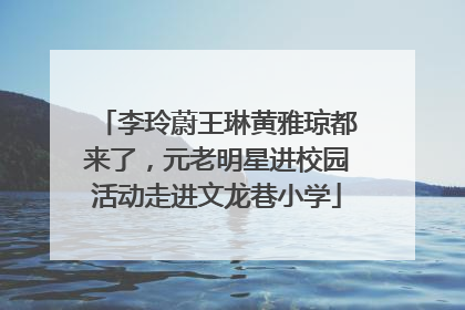 李玲蔚王琳黄雅琼都来了，元老明星进校园活动走进文龙巷小学