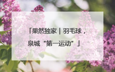 果然独家｜羽毛球，泉城“第一运动”