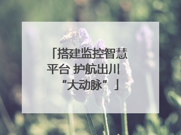 搭建监控智慧平台 护航出川“大动脉”