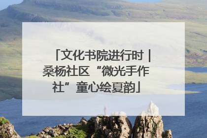 文化书院进行时｜桑杨社区“微光手作社”童心绘夏韵
