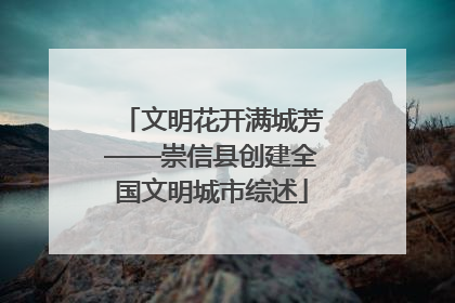 文明花开满城芳——崇信县创建全国文明城市综述