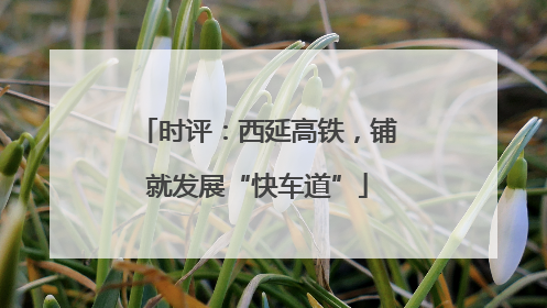 时评：西延高铁，铺就发展“快车道”