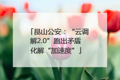 昆山公安：“云调解2.0”跑出矛盾化解“加速度”