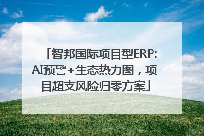 智邦国际项目型ERP:AI预警+生态热力图，项目超支风险归零方案