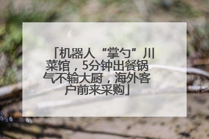机器人“掌勺”川菜馆，5分钟出餐锅气不输大厨，海外客户前来采购