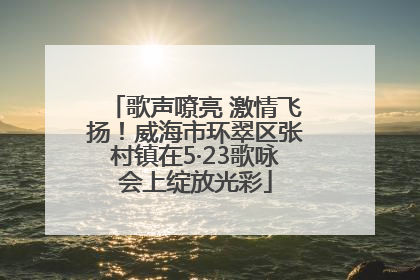 歌声嘹亮 激情飞扬！威海市环翠区张村镇在5·23歌咏会上绽放光彩