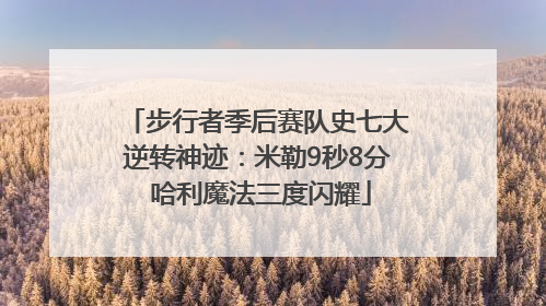 步行者季后赛队史七大逆转神迹：米勒9秒8分 哈利魔法三度闪耀