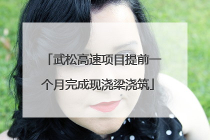 武松高速项目提前一个月完成现浇梁浇筑