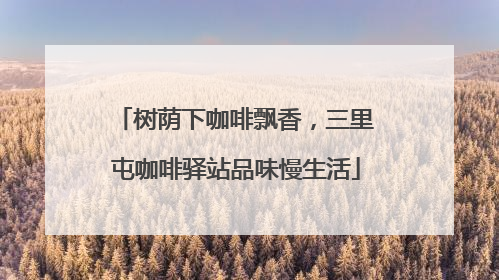 树荫下咖啡飘香，三里屯咖啡驿站品味慢生活