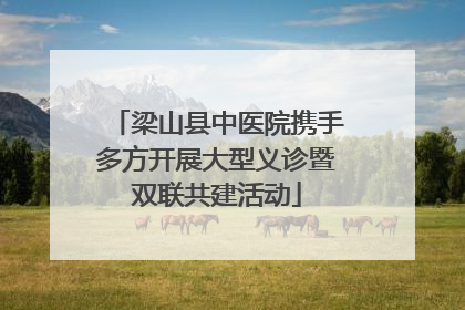 梁山县中医院携手多方开展大型义诊暨双联共建活动