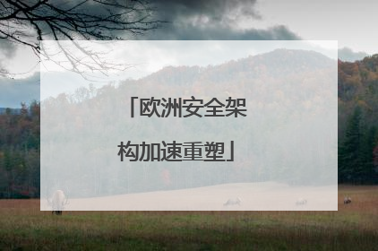欧洲安全架构加速重塑