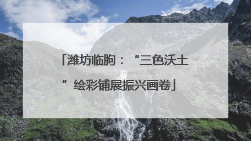 潍坊临朐：“三色沃土”绘彩铺展振兴画卷