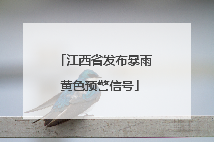 江西省发布暴雨黄色预警信号