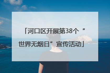 河口区开展第38个“世界无烟日”宣传活动