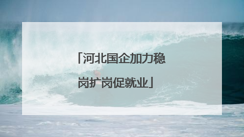 河北国企加力稳岗扩岗促就业