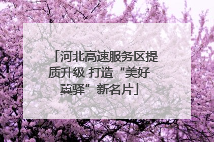 河北高速服务区提质升级 打造“美好冀驿”新名片