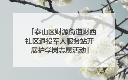 泰山区财源街道财西社区退役军人服务站开展护学岗志愿活动