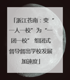浙江苍南：变“一人一校”为“一团一校” 组团式督导督出学校发展加速度